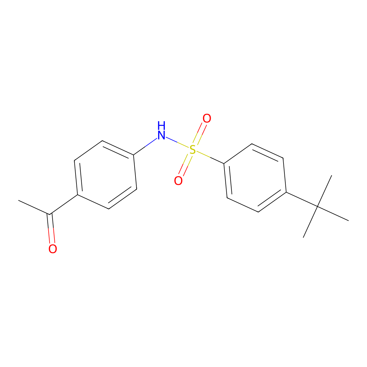 N-(4-Acetylphenyl)-4-tert-butylbenzenesulfonamide molecular structure, CAS 690643-29-9