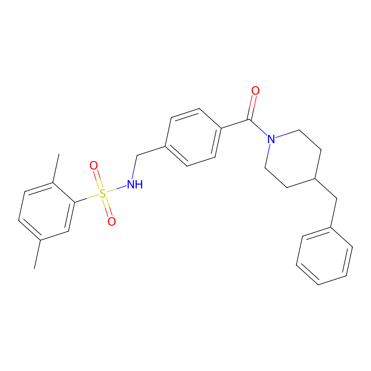 N-{4-[(4-benzyl-1-piperidinyl)carbonyl]benzyl}-2,5-dimethylbenzenesulfonamide molecular structure, CAS 690644-00-9