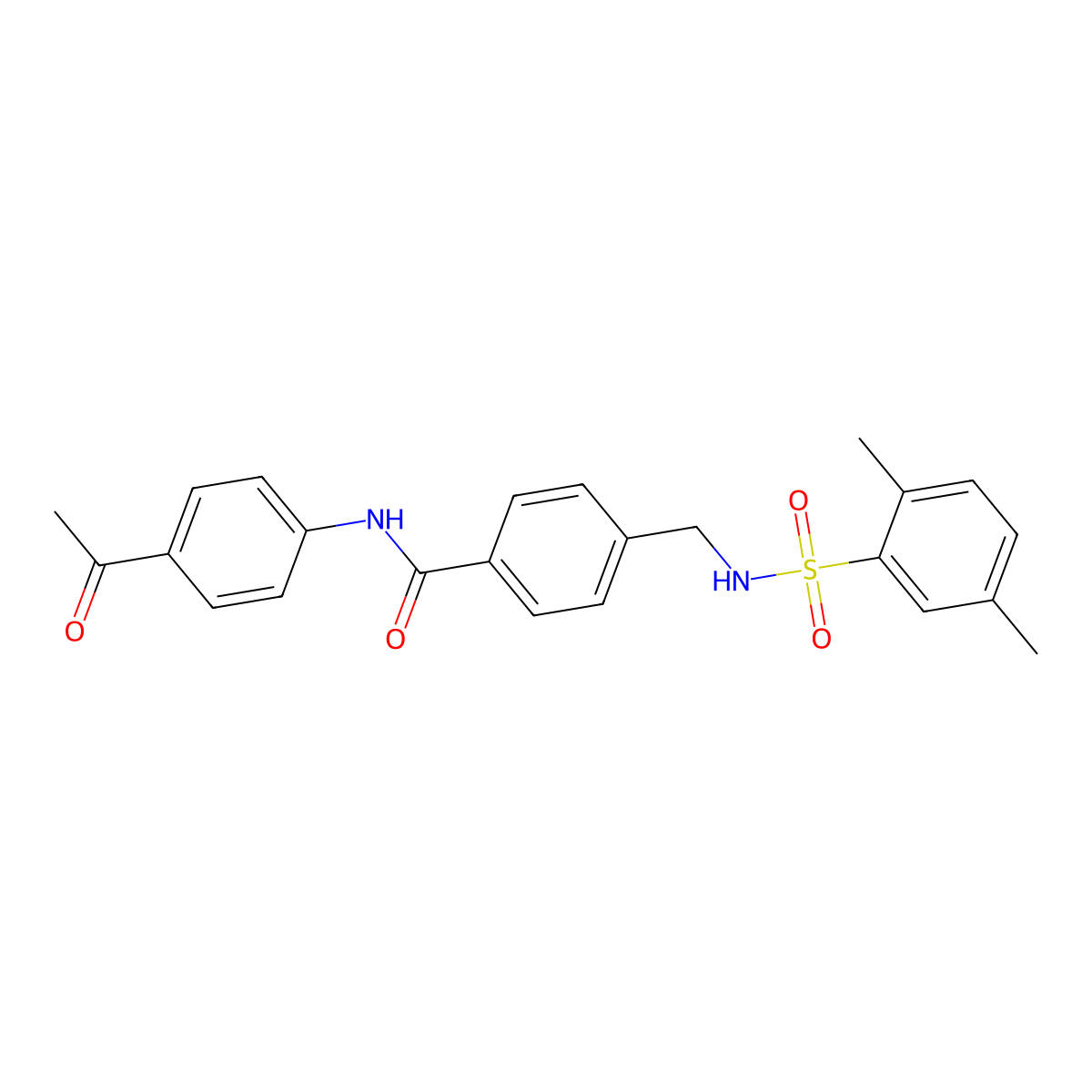 N-(4-acetylphenyl)-4-[(2,5-dimethylbenzenesulfonamido)methyl]benzamide molecular structure, CAS 690644-06-5