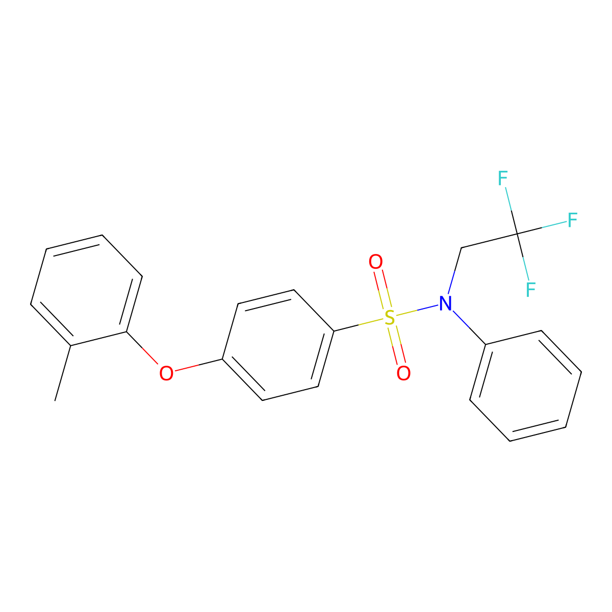 4-(2-methylphenoxy)-N-phenyl-N-(2,2,2-trifluoroethyl)benzene-1-sulfonamide molecular structure, CAS 690644-29-2