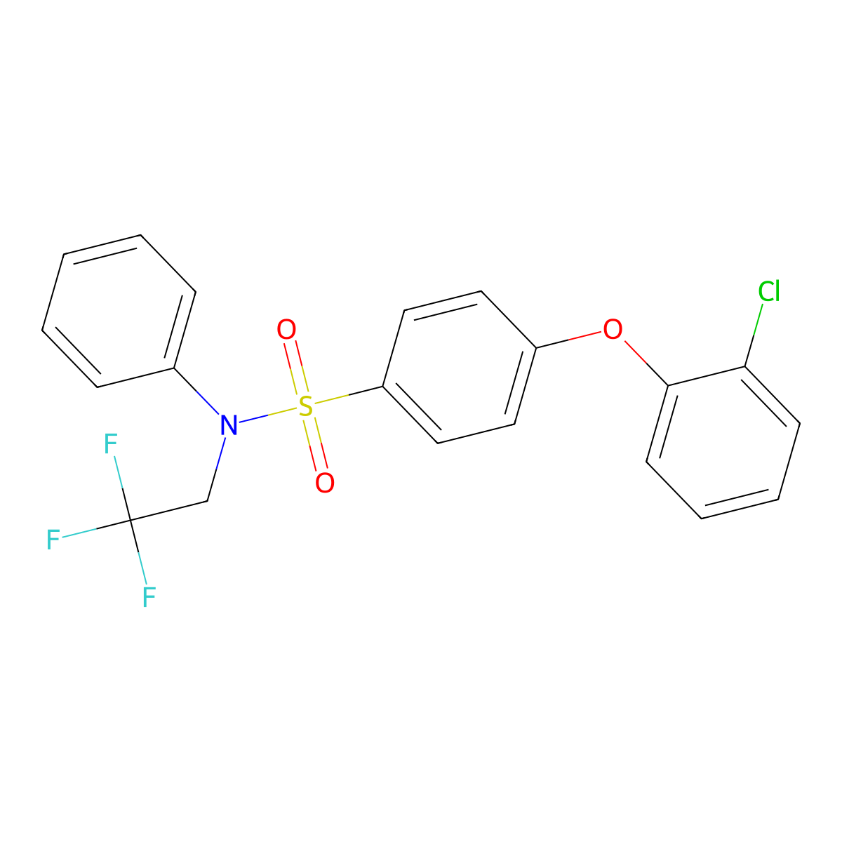 4-(2-chlorophenoxy)-N-phenyl-N-(2,2,2-trifluoroethyl)benzenesulfonamide molecular structure, CAS 690644-31-6