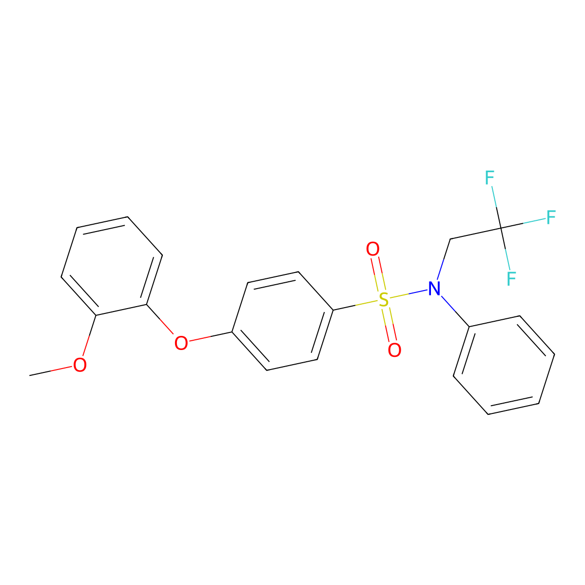 4-(2-methoxyphenoxy)-N-phenyl-N-(2,2,2-trifluoroethyl)benzenesulfonamide molecular structure, CAS 690644-33-8