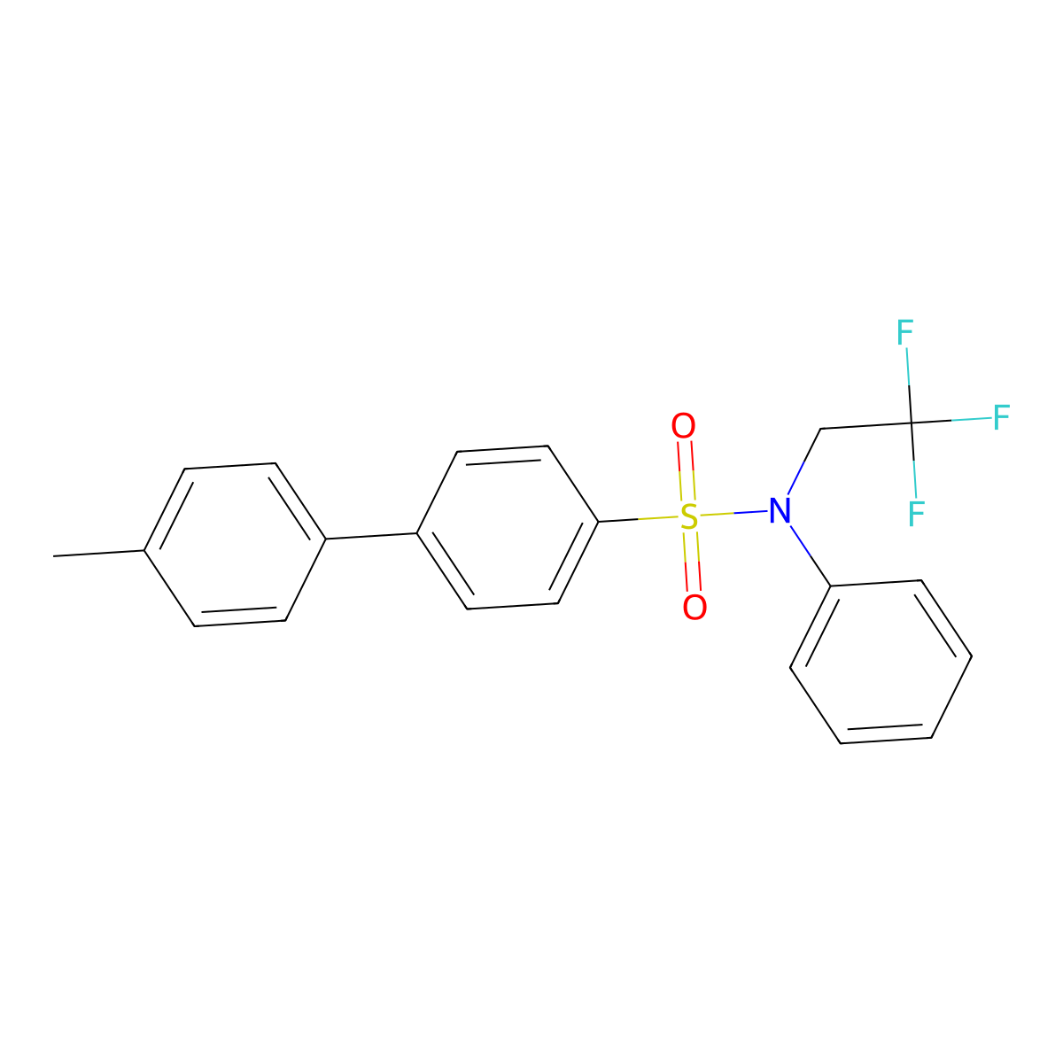 4'-methyl-N-phenyl-N-(2,2,2-trifluoroethyl)-[1,1'-biphenyl]-4-sulfonamide molecular structure, CAS 690644-37-2