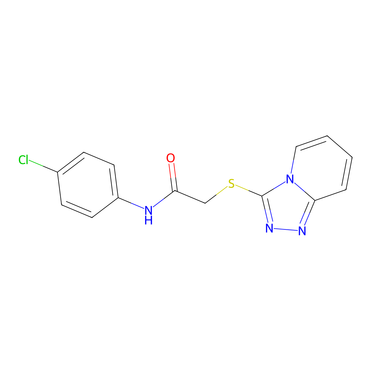 N-(4-chlorophenyl)-2-{[1,2,4]triazolo[4,3-a]pyridin-3-ylsulfanyl}acetamide molecular structure, CAS 690645-25-1