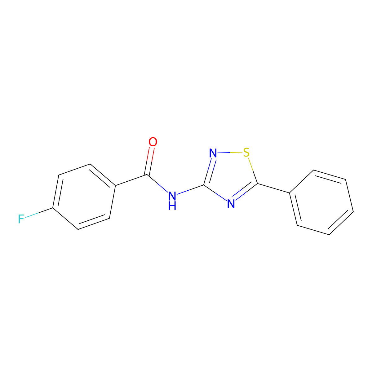 4-fluoro-N-(5-phenyl-1,2,4-thiadiazol-3-yl)benzamide molecular structure, CAS 690645-55-7
