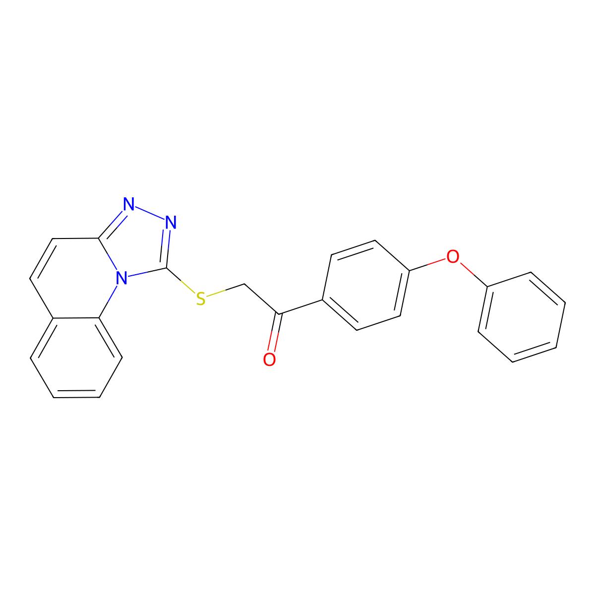 1-(4-Phenoxyphenyl)-2-{[1,2,4]triazolo[4,3-a]quinolin-1-ylsulfanyl}ethan-1-one molecular structure, CAS 690646-38-9