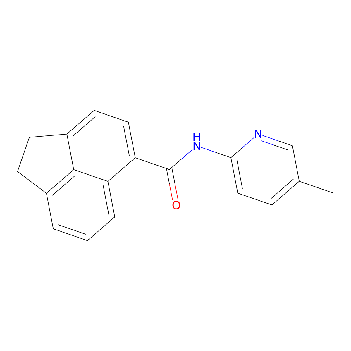 N-(5-methylpyridin-2-yl)-1,2-dihydroacenaphthylene-5-carboxamide molecular structure, CAS 690646-67-4