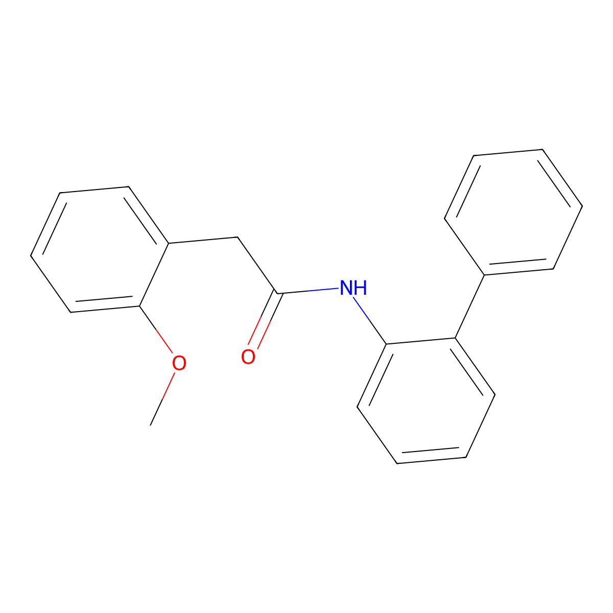 2-(2-methoxyphenyl)-N-(2-phenylphenyl)acetamide molecular structure, CAS 690647-69-9