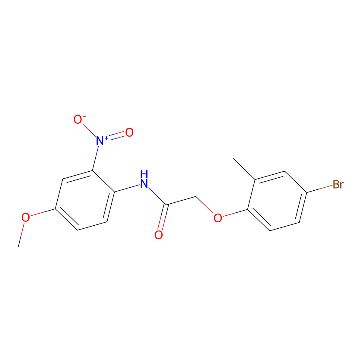 2-(4-bromo-2-methylphenoxy)-N-(4-methoxy-2-nitrophenyl)acetamide molecular structure, CAS 690649-44-6
