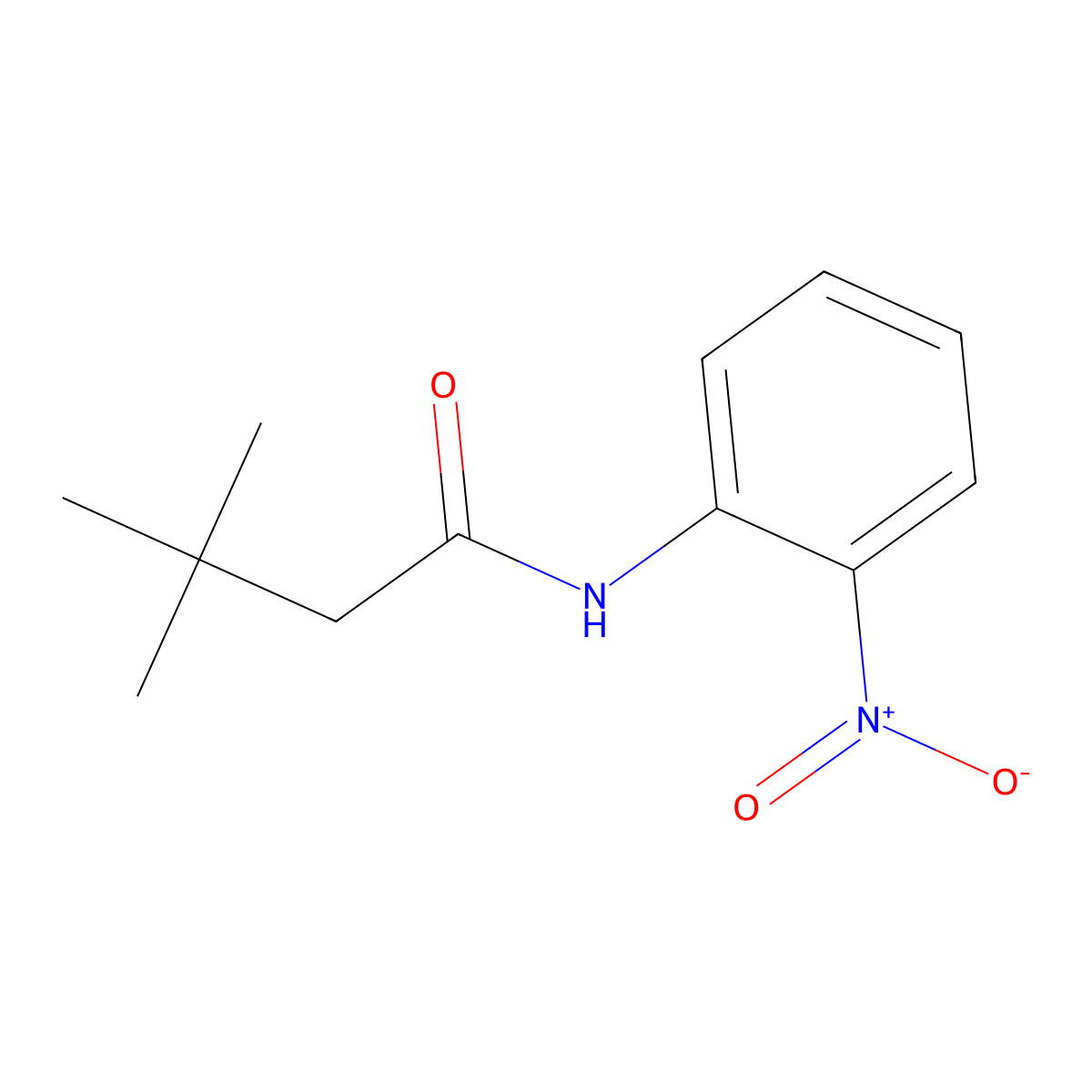 3,3-dimethyl-N-(2-nitrophenyl)butanamide molecular structure, CAS 690649-90-2