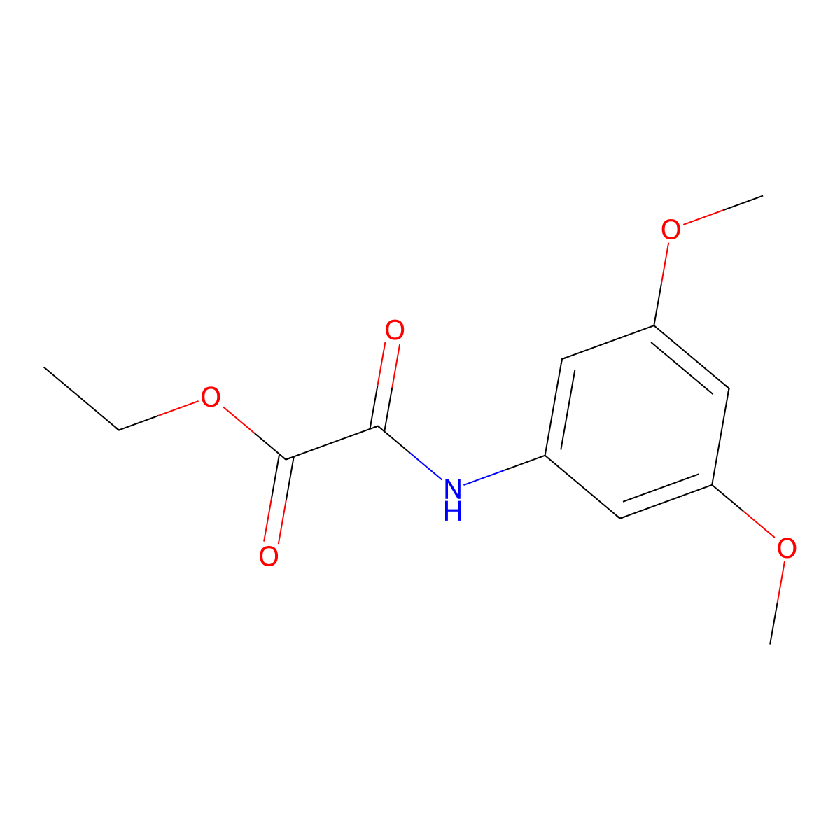 Ethyl [(3,5-dimethoxyphenyl)amino](oxo)acetate molecular structure, CAS 69065-90-3