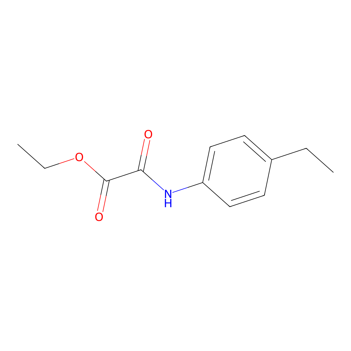 Ethyl [(4-ethylphenyl)carbamoyl]formate molecular structure, CAS 69065-94-7