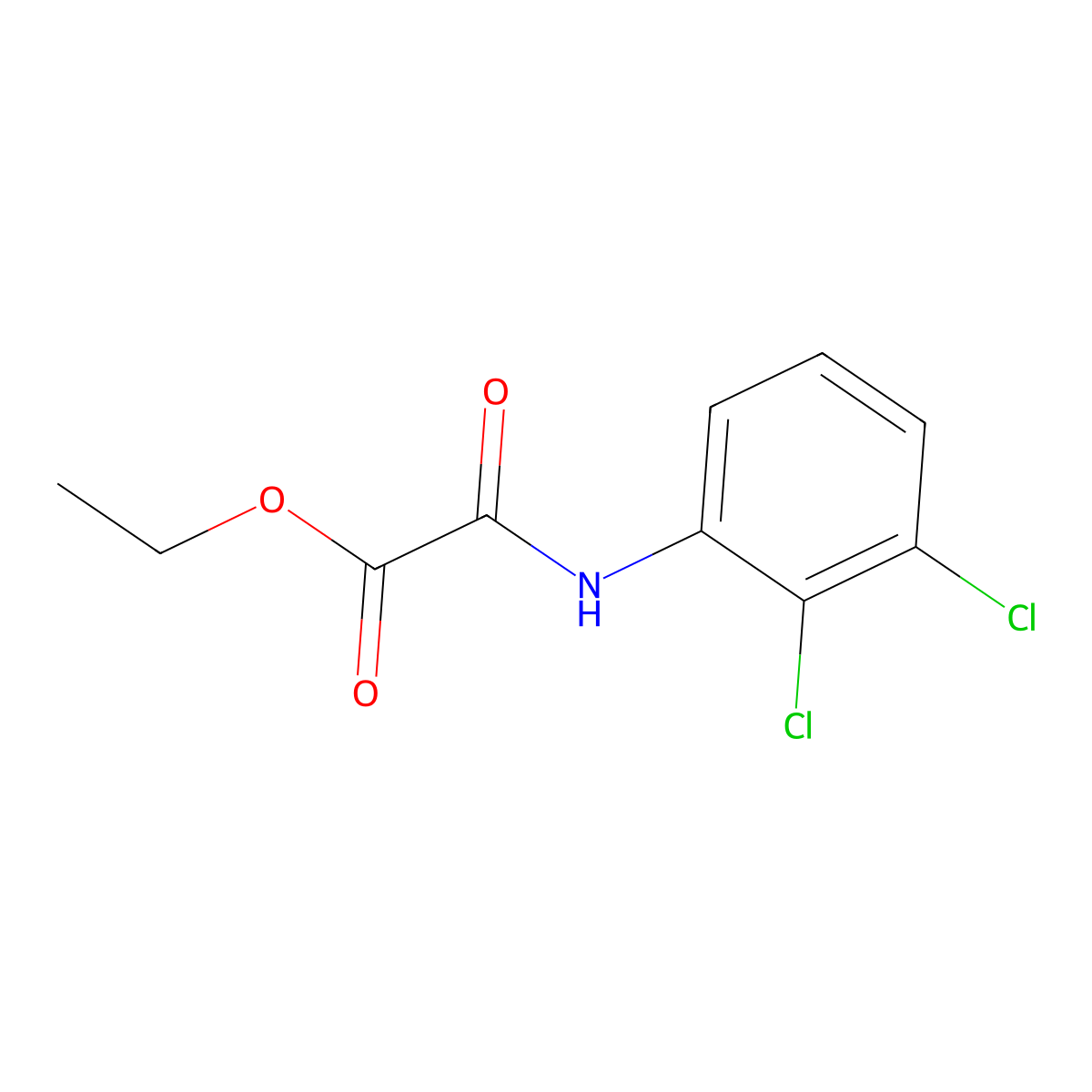 Ethyl [(2,3-dichlorophenyl)carbamoyl]formate molecular structure, CAS 69065-97-0