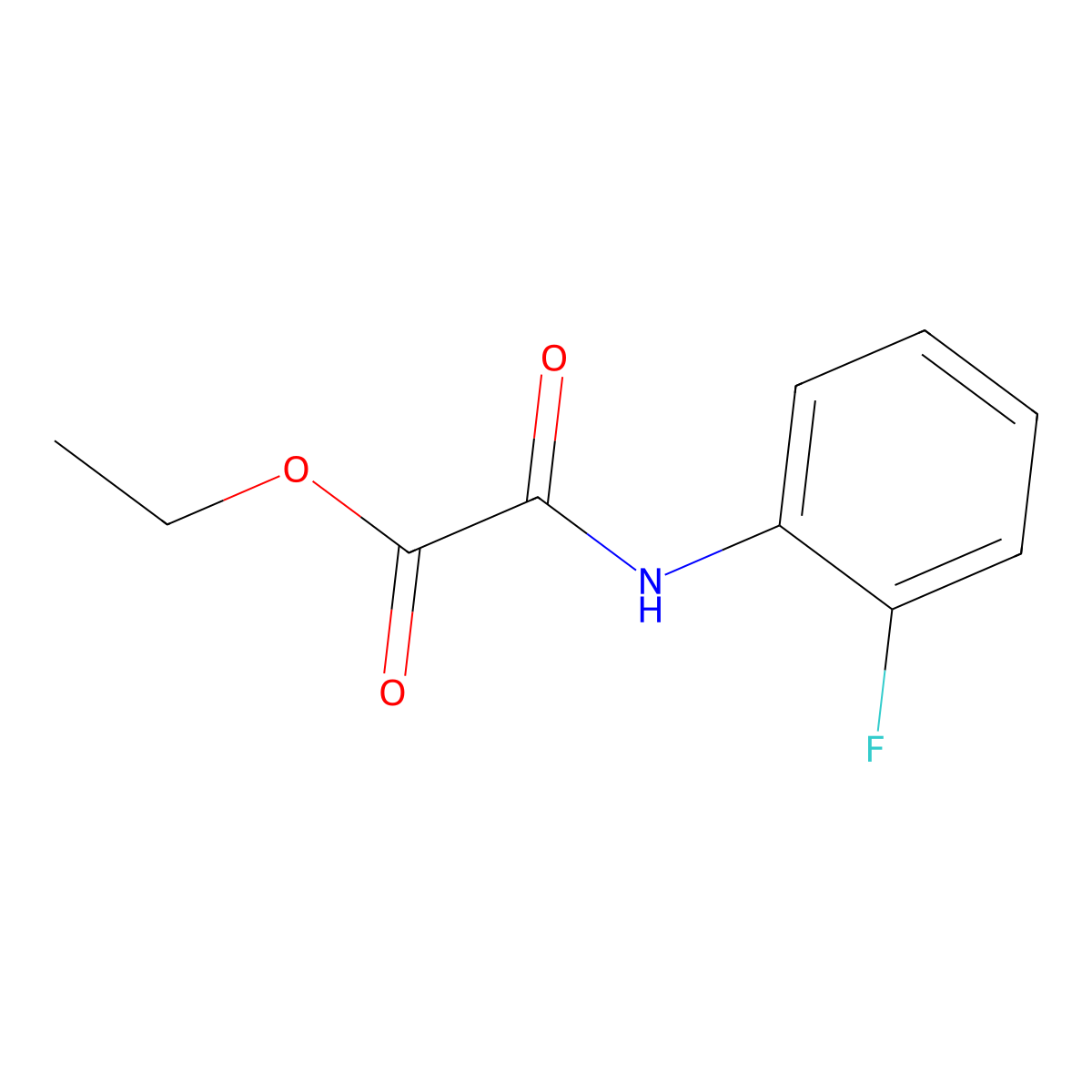 Ethyl 2-((2-fluorophenyl)amino)-2-oxoacetate molecular structure, CAS 69065-98-1