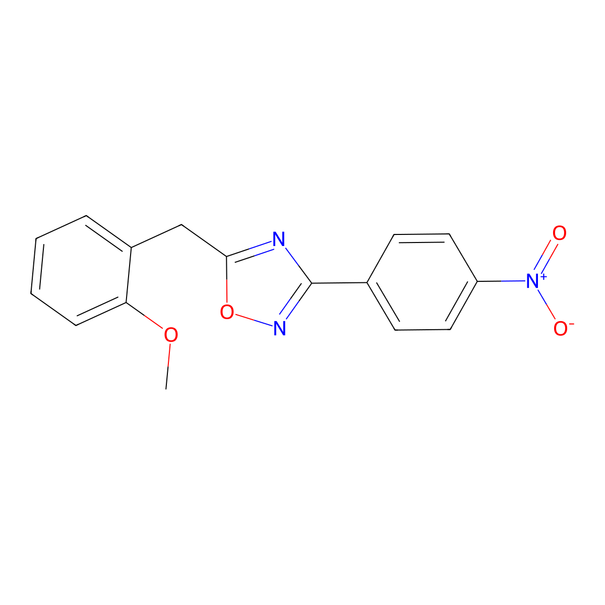 5-[(2-Methoxyphenyl)methyl]-3-(4-nitrophenyl)-1,2,4-oxadiazole molecular structure, CAS 690650-18-1