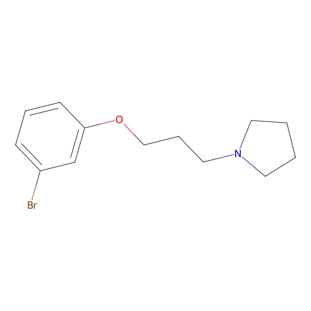 1-(3-(3-Bromophenoxy)propyl)pyrrolidine molecular structure, CAS 690650-23-8