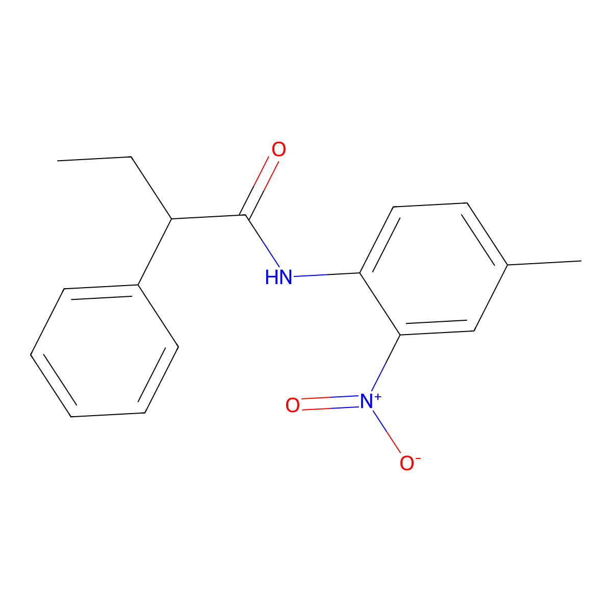 N-(4-methyl-2-nitrophenyl)-2-phenylbutanamide molecular structure, CAS 690650-28-3