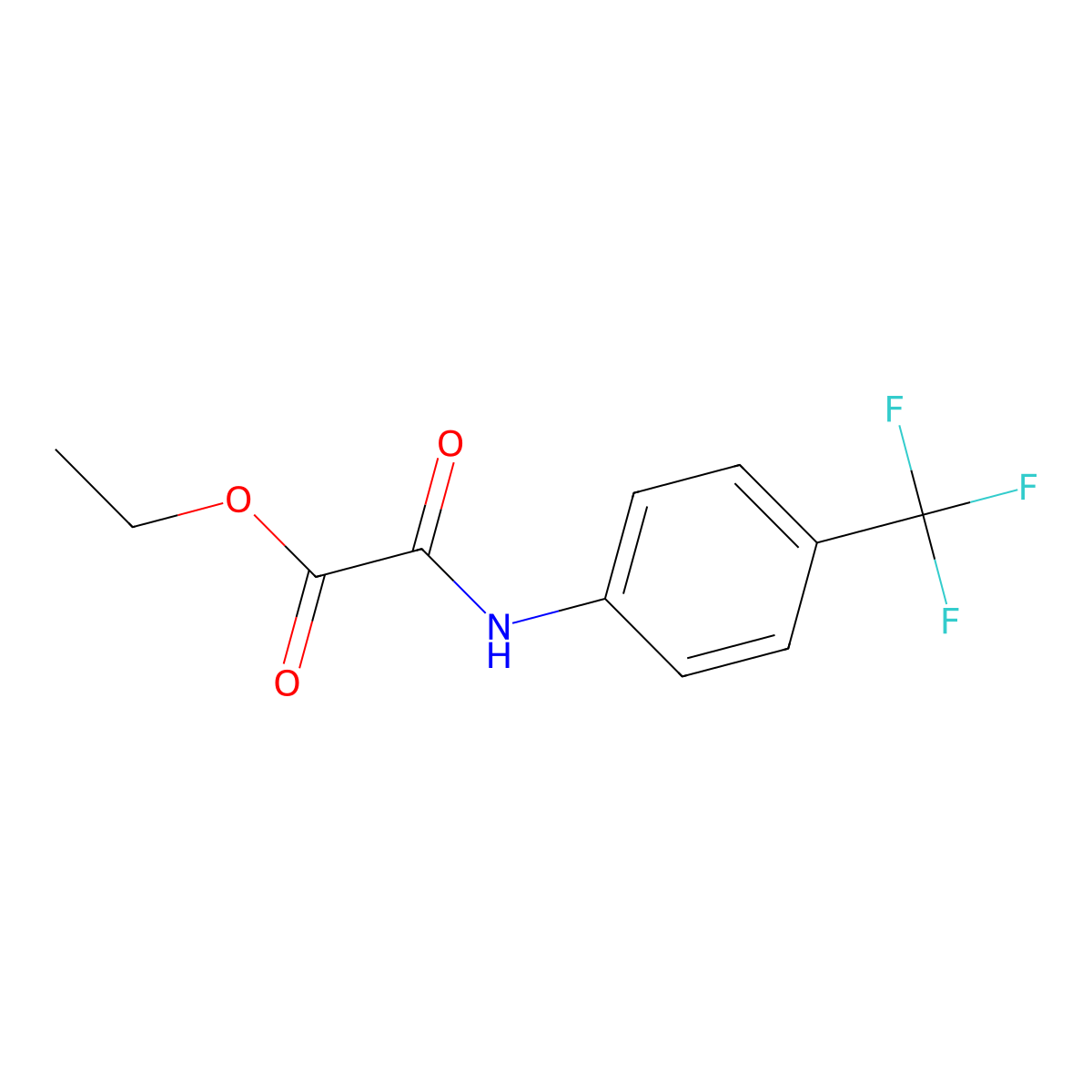 Ethyl {[4-(trifluoromethyl)phenyl]carbamoyl}formate molecular structure, CAS 69066-00-8