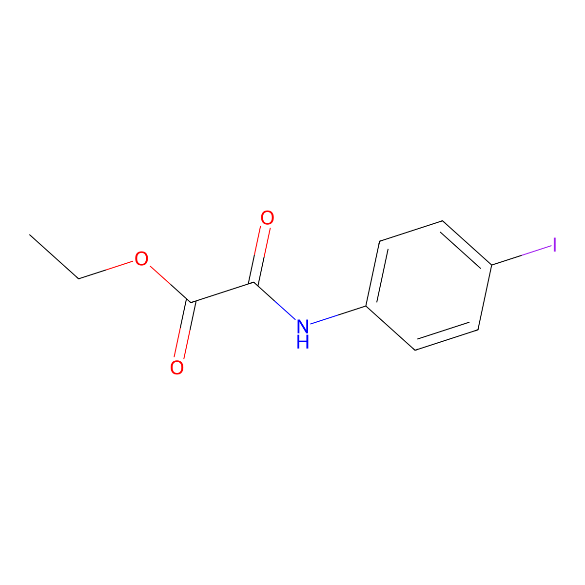 Acetic acid, [(4-iodophenyl)amino]oxo-, ethyl ester molecular structure, CAS 69066-01-9