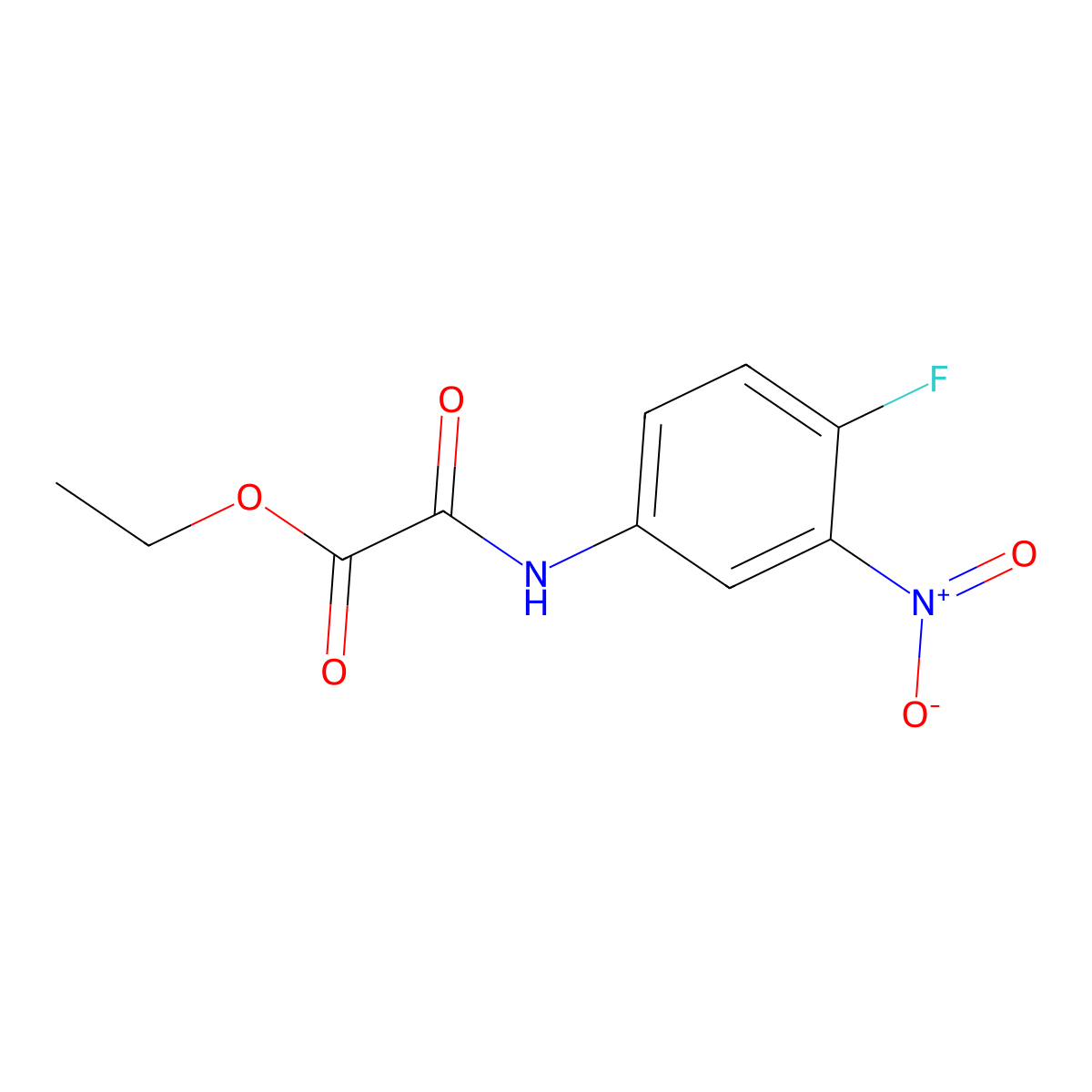 Ethyl [(4-fluoro-3-nitrophenyl)amino](oxo)acetate molecular structure, CAS 69066-09-7