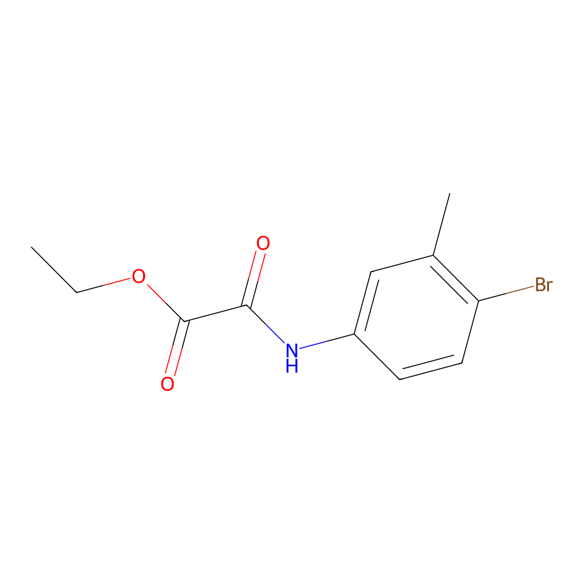 Ethyl [(4-bromo-3-methylphenyl)amino](oxo)acetate molecular structure, CAS 69066-13-3