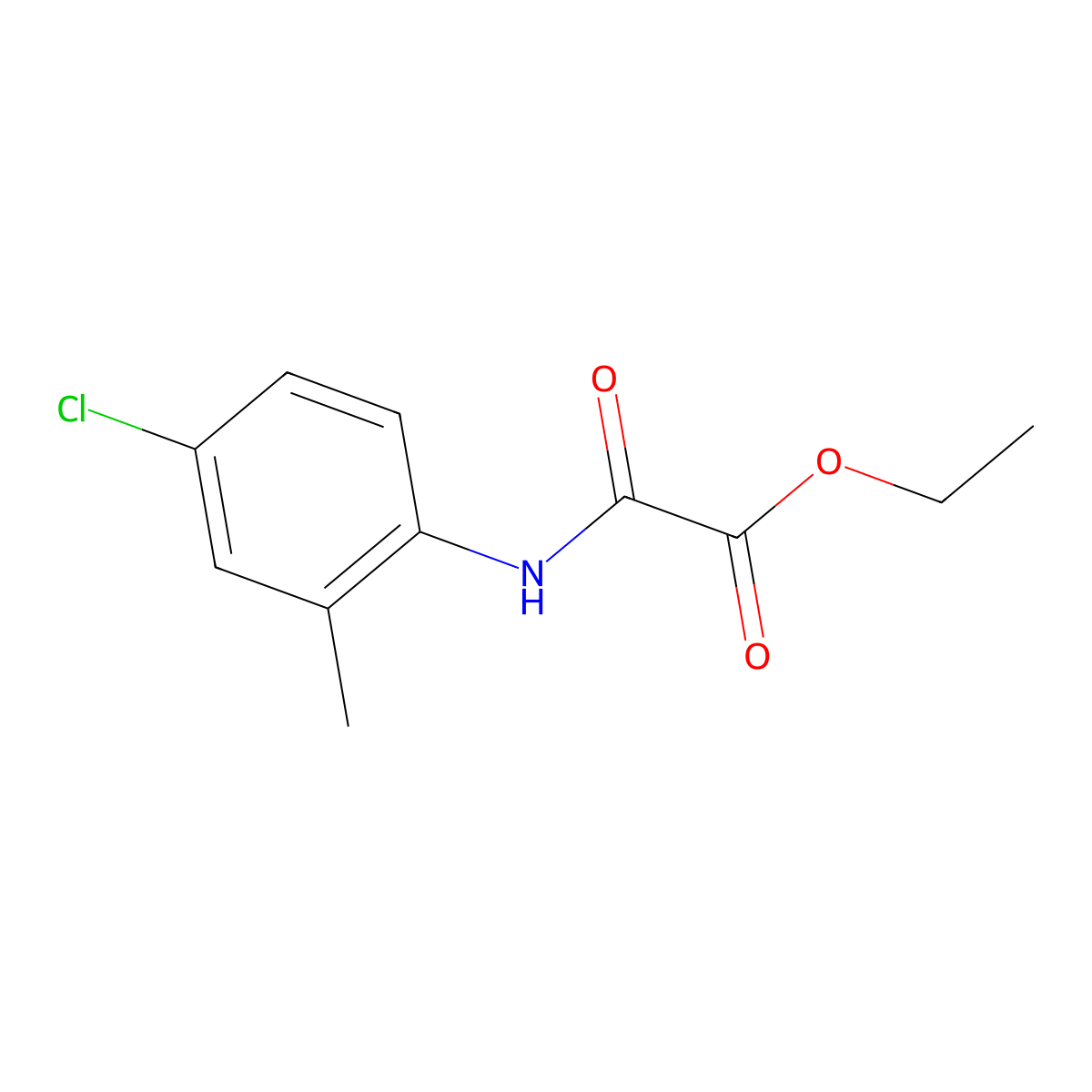 Ethyl (4-chloro-2-methylanilino)(oxo)acetate molecular structure, CAS 69066-14-4