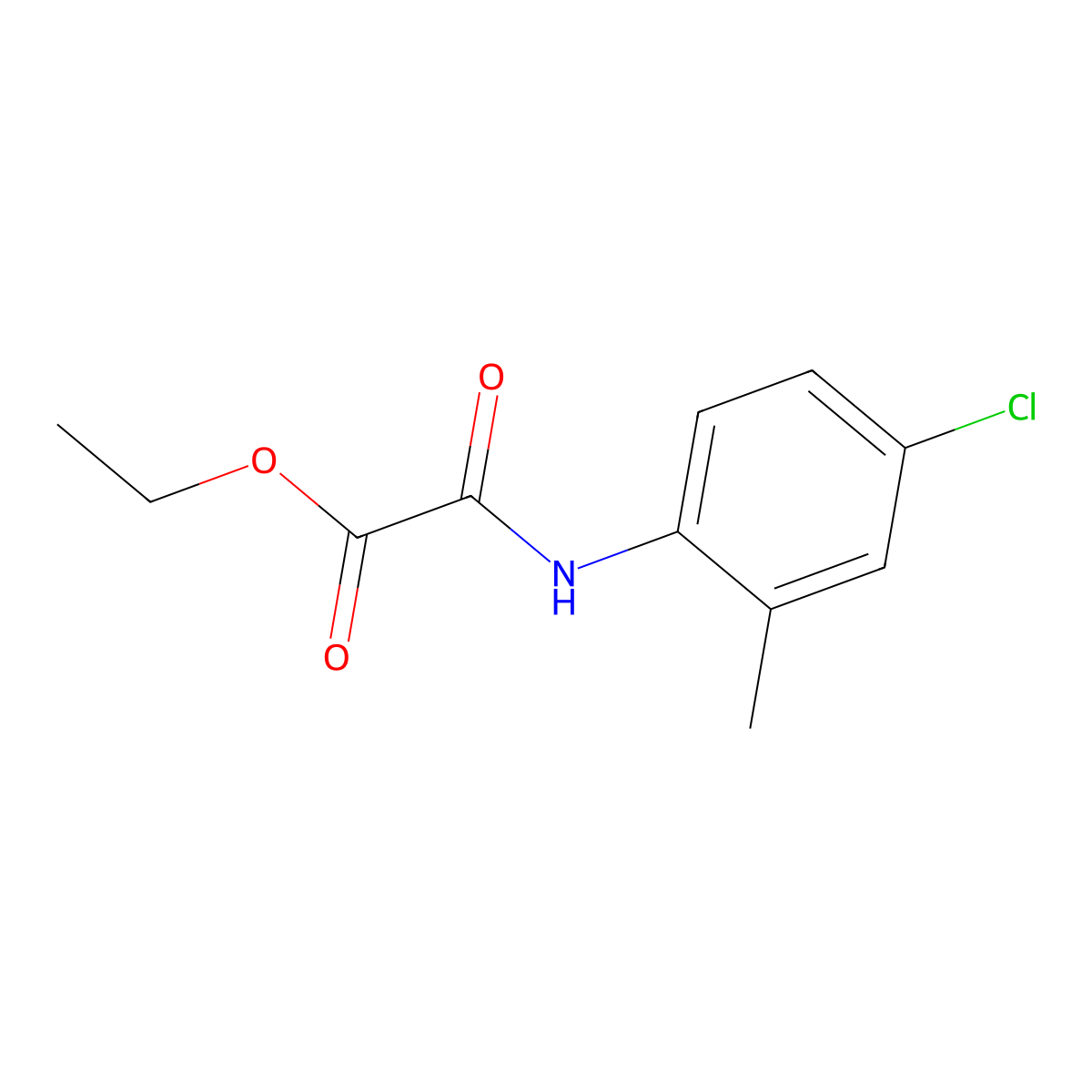 Ethyl (4-chloro-2-methylanilino)(oxo)acetate molecular structure, CAS 69066-14-4