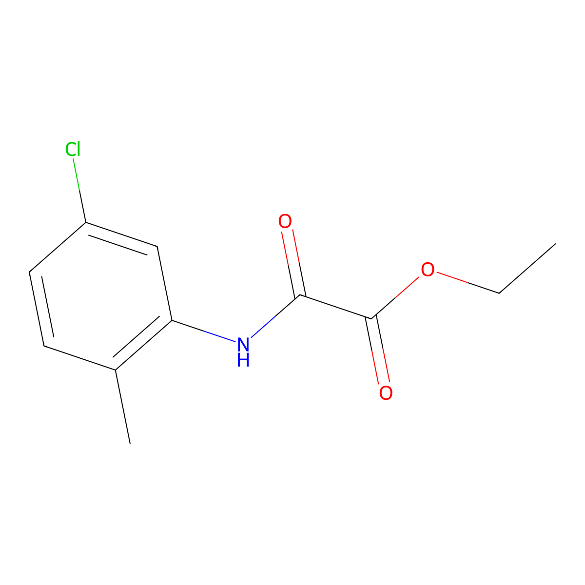 Ethyl [(5-chloro-2-methylphenyl)amino](oxo)acetate molecular structure, CAS 69066-17-7