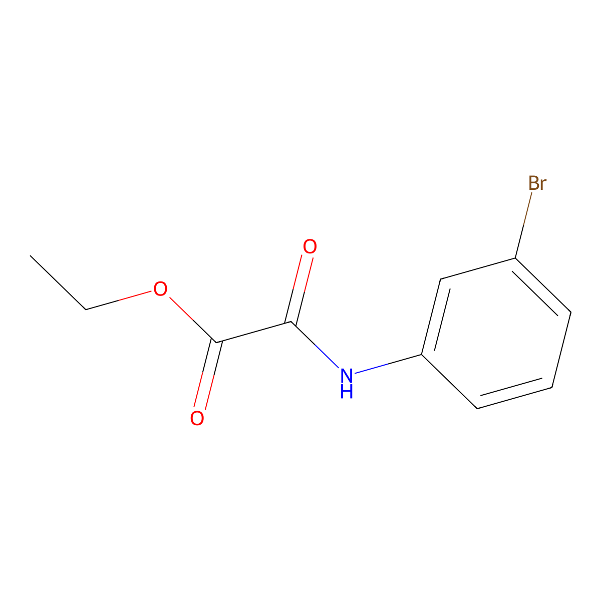Ethyl2-(3-bromophenylamino)-2-oxoacetate molecular structure, CAS 69066-31-5
