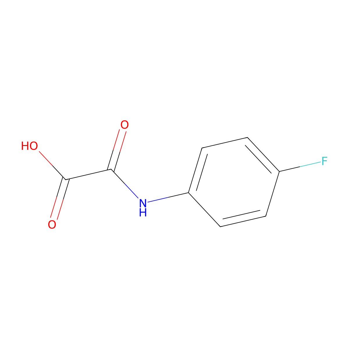[(4-Fluorophenyl)amino](oxo)acetic acid molecular structure, CAS 69066-43-9