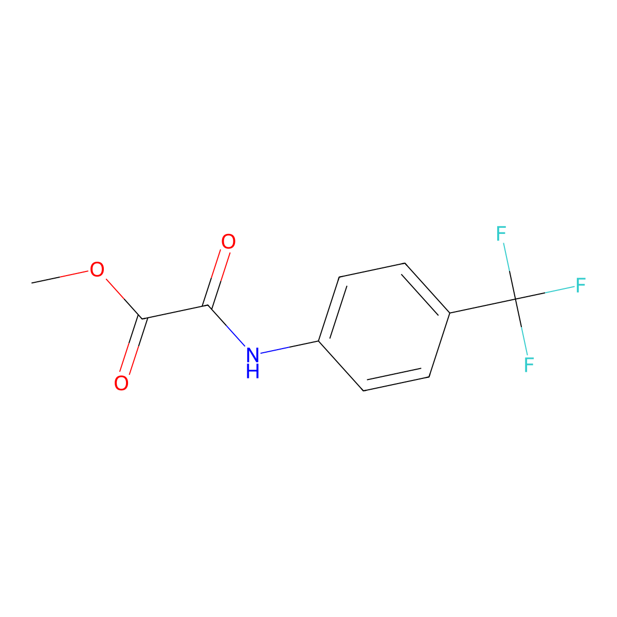Methyl 2-oxo-2-[4-(trifluoromethyl)anilino]acetate molecular structure, CAS 69066-45-1