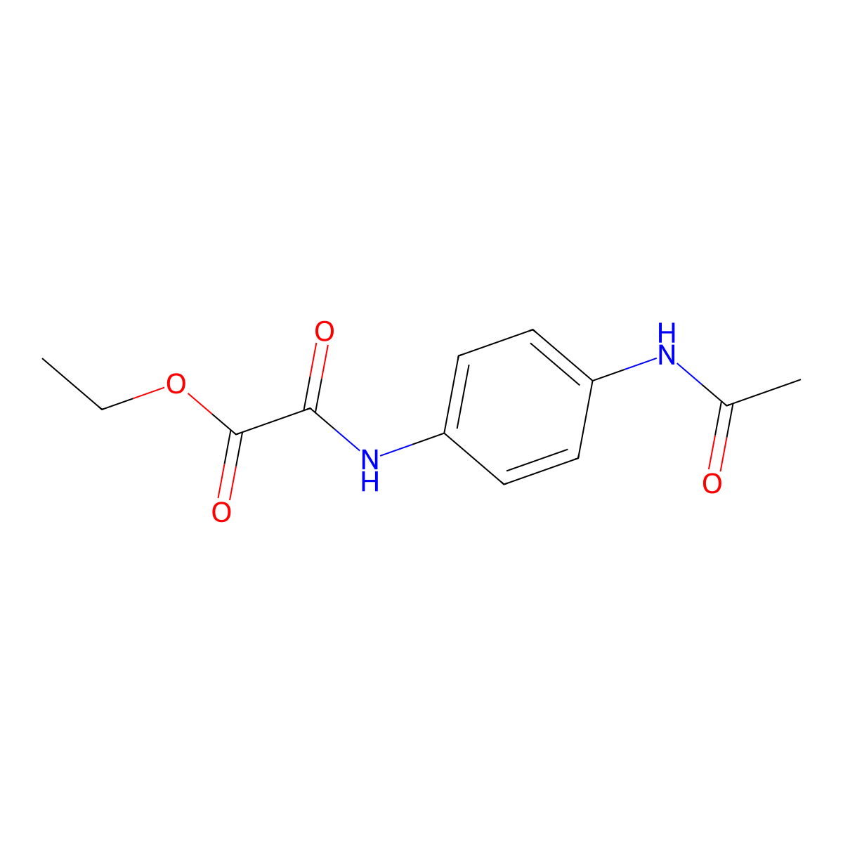 Acetic acid, [[4-(acetylamino)phenyl]amino]oxo-, ethyl ester molecular structure, CAS 69066-56-4