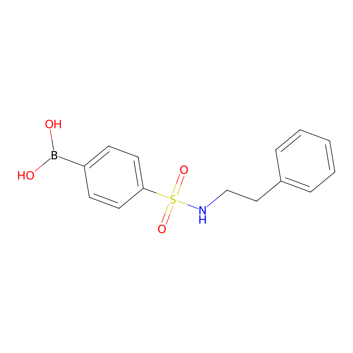 (4-(N-Phenethylsulfamoyl)phenyl)boronic acid molecular structure, CAS 690662-88-5