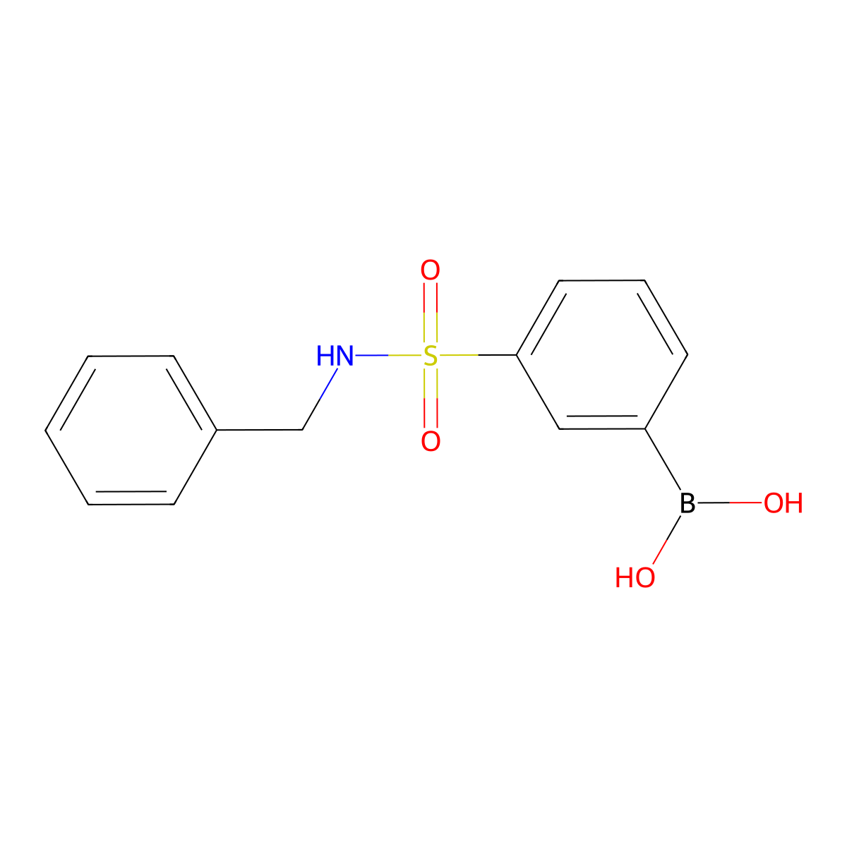 N-Benzyl 3-boronobenzenesulfonamide molecular structure, CAS 690662-91-0