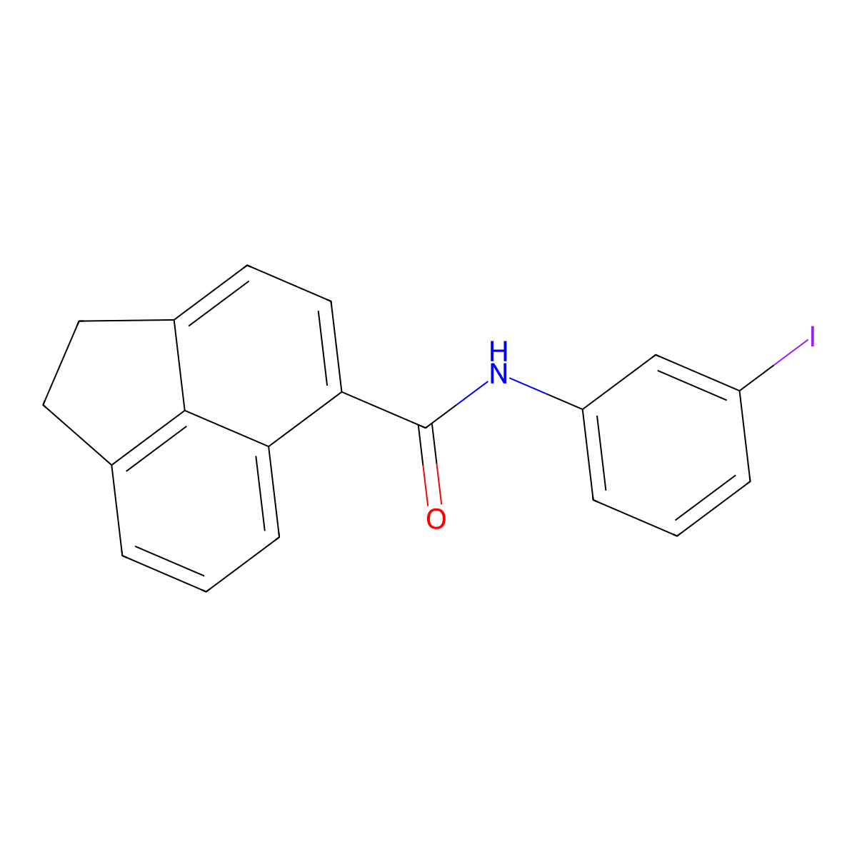 N-(3-iodophenyl)-1,2-dihydroacenaphthylene-5-carboxamide molecular structure, CAS 690667-39-1