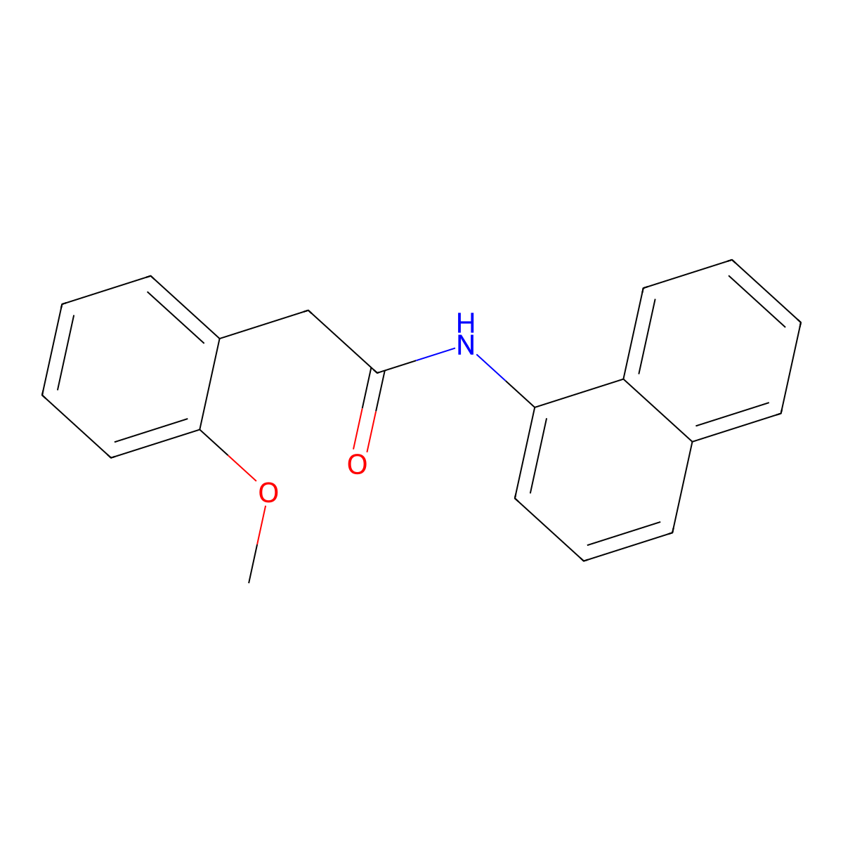 2-(2-methoxyphenyl)-N-naphthalen-1-ylacetamide molecular structure, CAS 690668-52-1