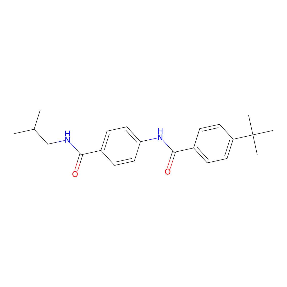 4-tert-butyl-N-[4-(2-methylpropylcarbamoyl)phenyl]benzamide molecular structure, CAS 690670-04-3