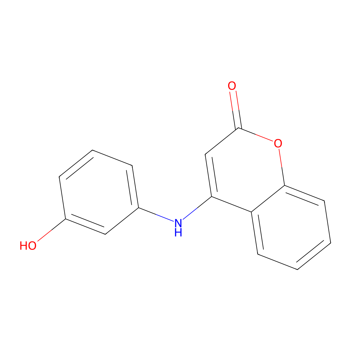 4-(3-Hydroxyanilino)chromen-2-one molecular structure, CAS 690674-73-8