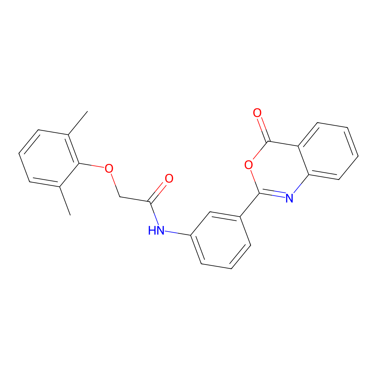 2-(2,6-dimethylphenoxy)-N-[3-(4-oxo-4H-3,1-benzoxazin-2-yl)phenyl]acetamide molecular structure, CAS 690675-54-8