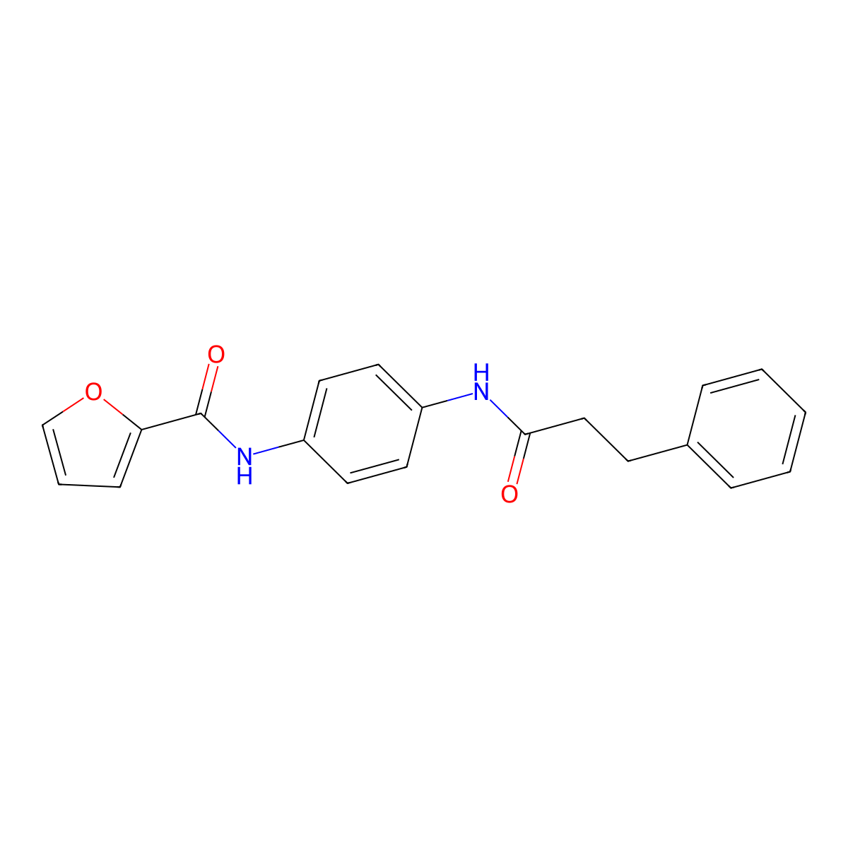 N-[4-(3-phenylpropanoylamino)phenyl]furan-2-carboxamide molecular structure, CAS 690676-77-8