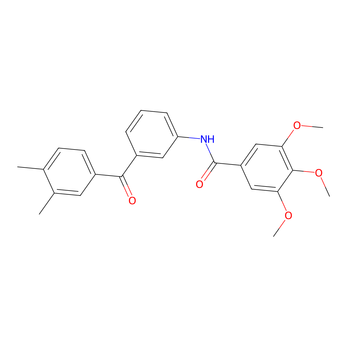N-[3-(3,4-dimethylbenzoyl)phenyl]-3,4,5-trimethoxybenzamide molecular structure, CAS 690676-80-3