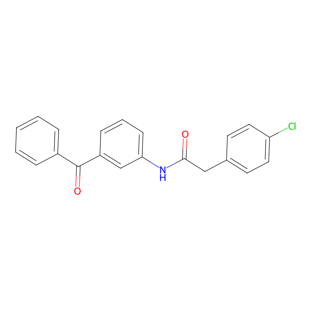 N-(3-benzoylphenyl)-2-(4-chlorophenyl)acetamide molecular structure, CAS 690678-44-5