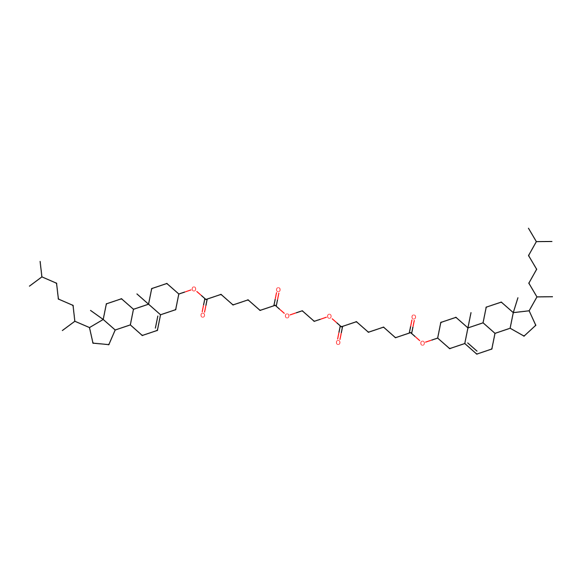 Cholesterol, water soluble molecular structure, CAS 69068-97-9