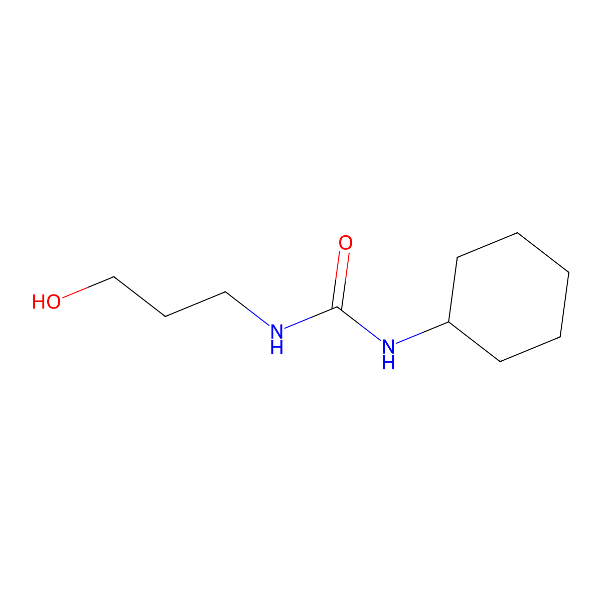 1-Cyclohexyl-3-(3-hydroxypropyl)urea molecular structure, CAS 690680-08-1