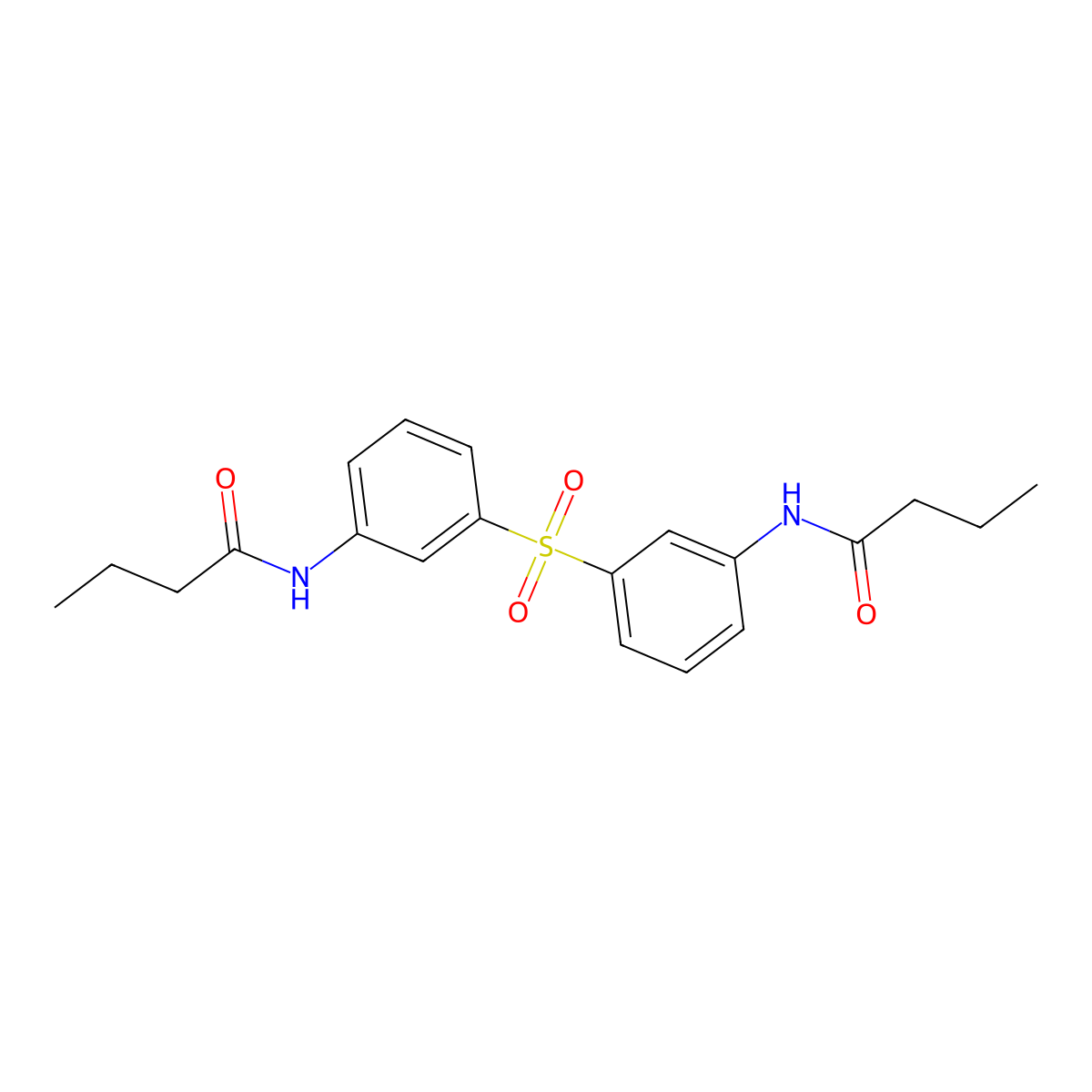 N-[3-[3-(butanoylamino)phenyl]sulfonylphenyl]butanamide molecular structure, CAS 690680-26-3