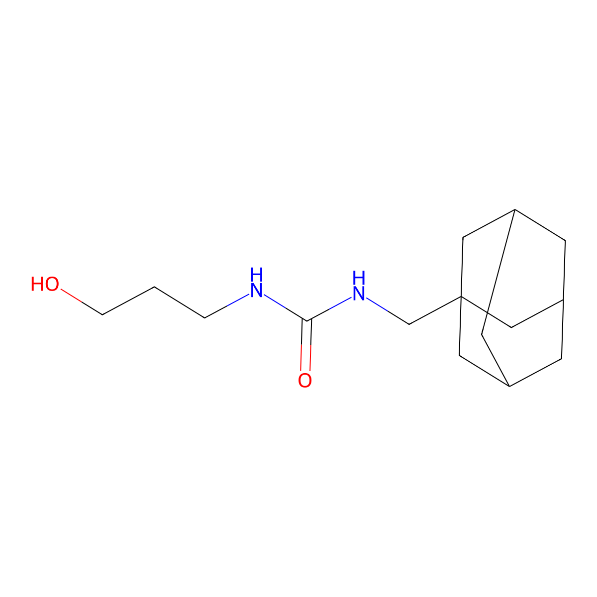 1-(1-Adamantylmethyl)-3-(3-hydroxypropyl)urea molecular structure, CAS 690680-71-8