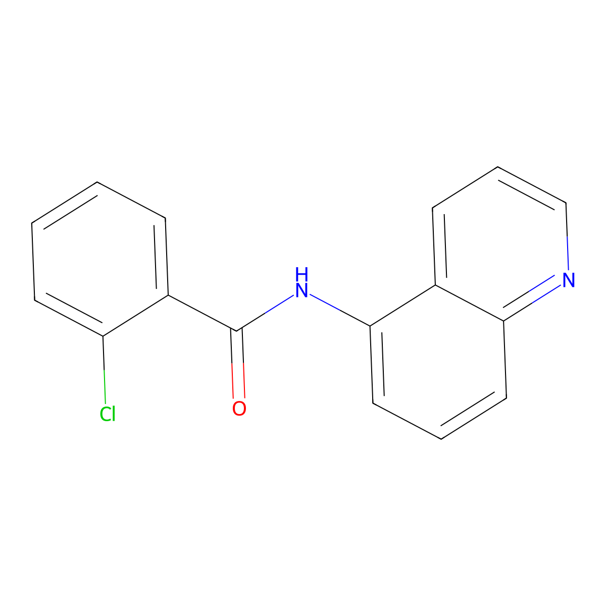 2-chloro-N-quinolin-5-ylbenzamide molecular structure, CAS 690680-86-5