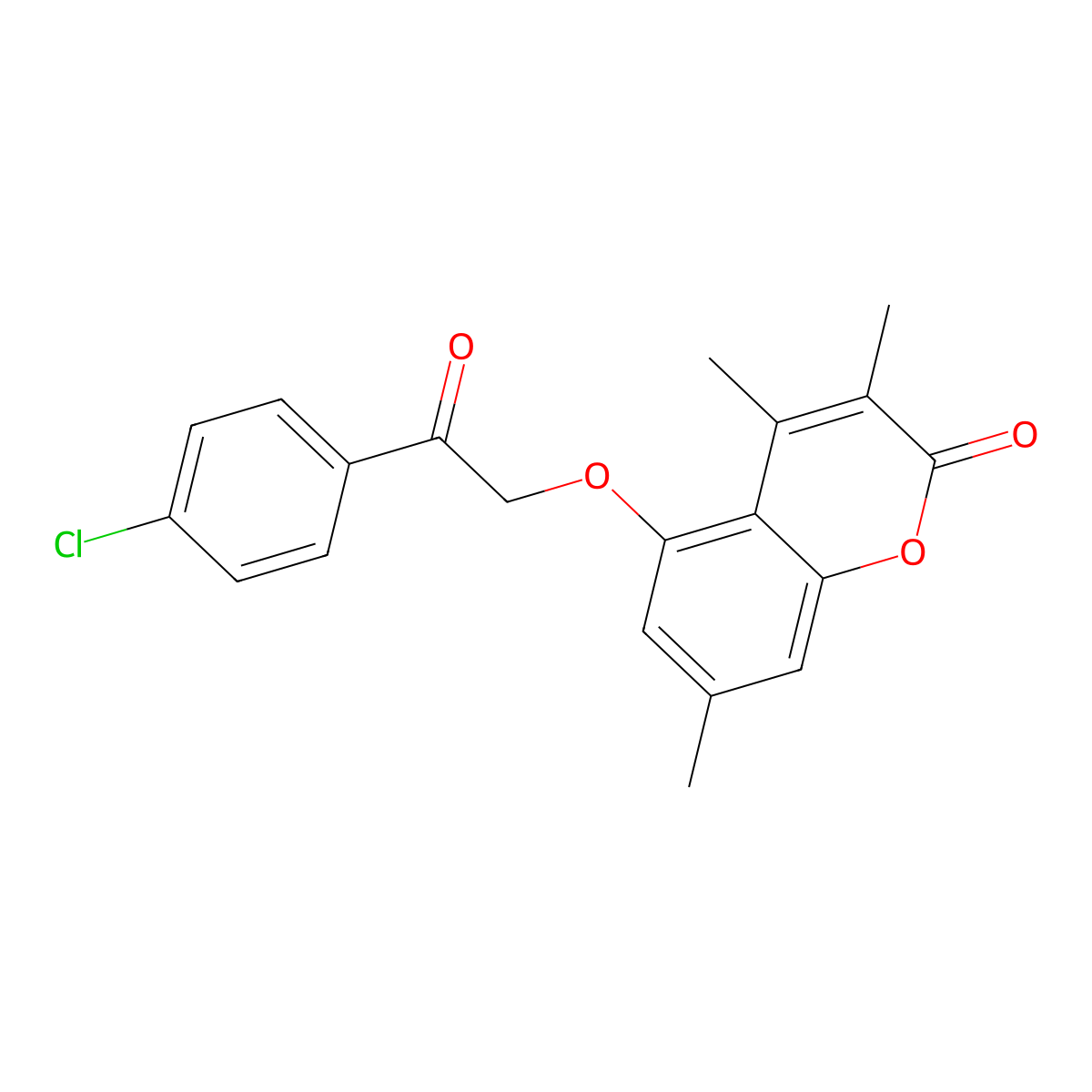 5-[2-(4-chlorophenyl)-2-oxoethoxy]-3,4,7-trimethyl-2H-chromen-2-one molecular structure, CAS 690681-00-6