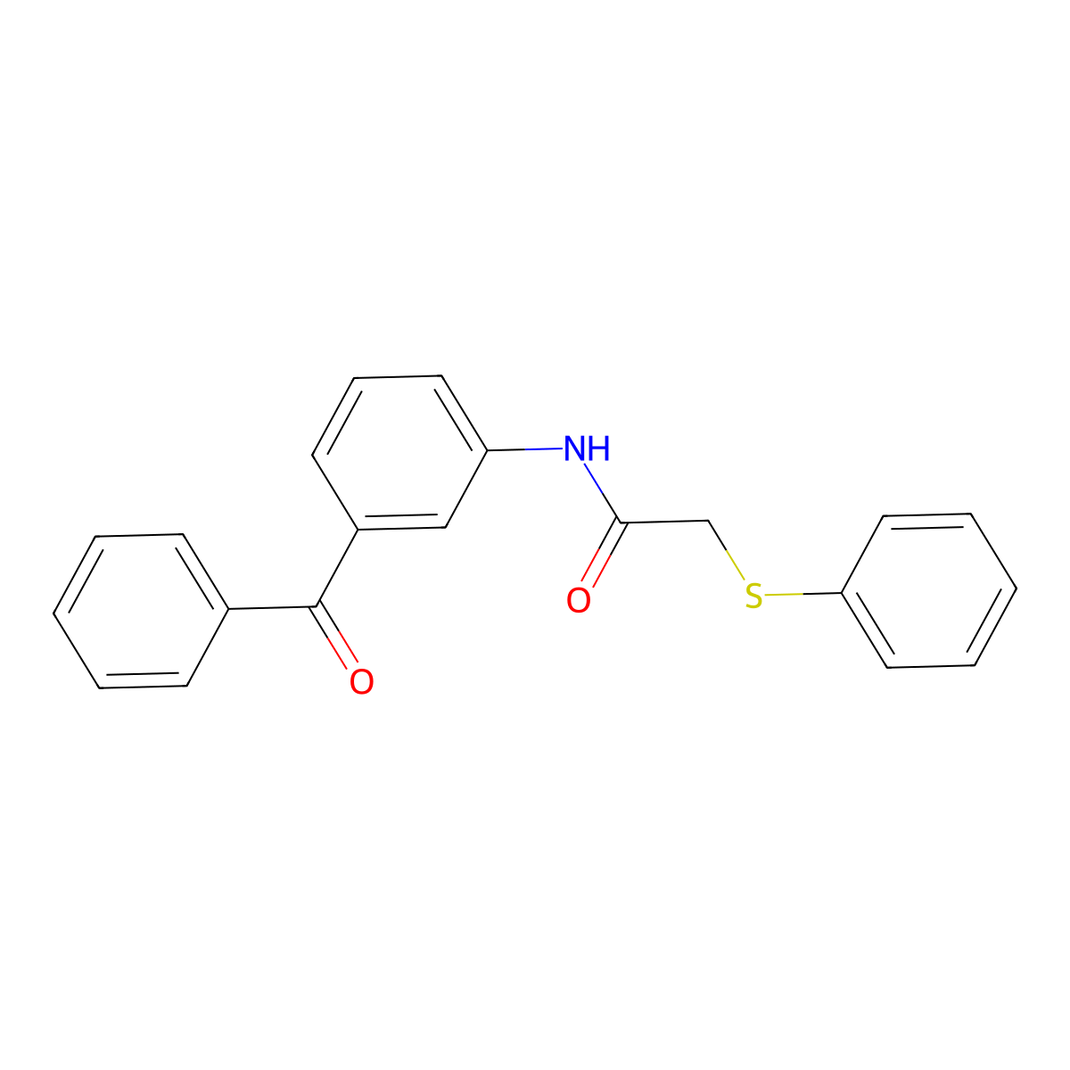 N-(3-benzoylphenyl)-2-phenylsulfanylacetamide molecular structure, CAS 690681-04-0