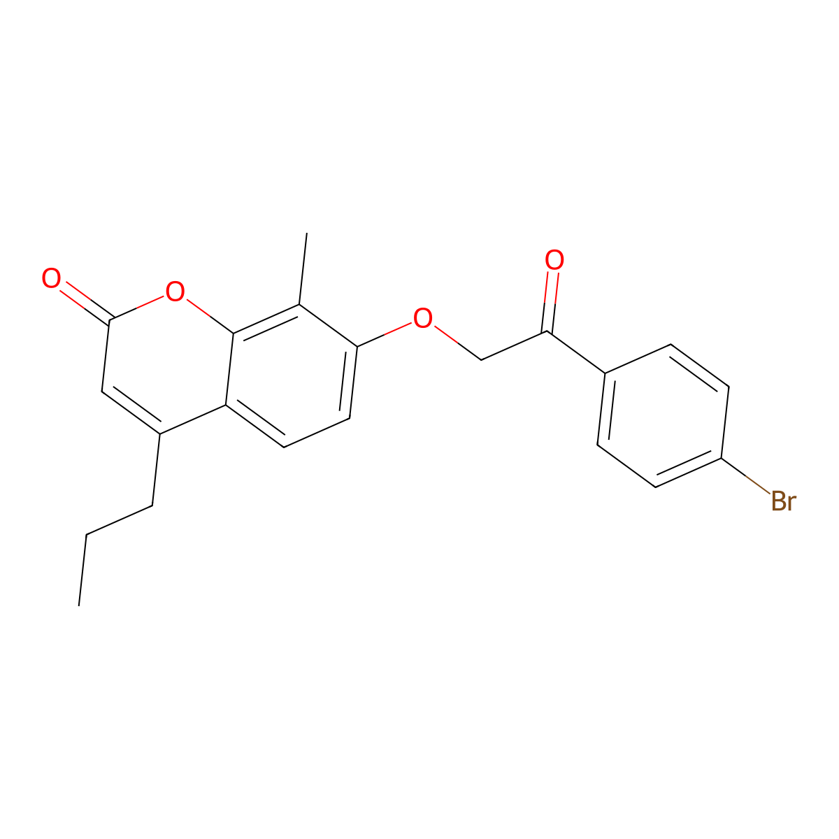 7-[2-(4-bromophenyl)-2-oxoethoxy]-8-methyl-4-propyl-2H-chromen-2-one molecular structure, CAS 690681-84-6